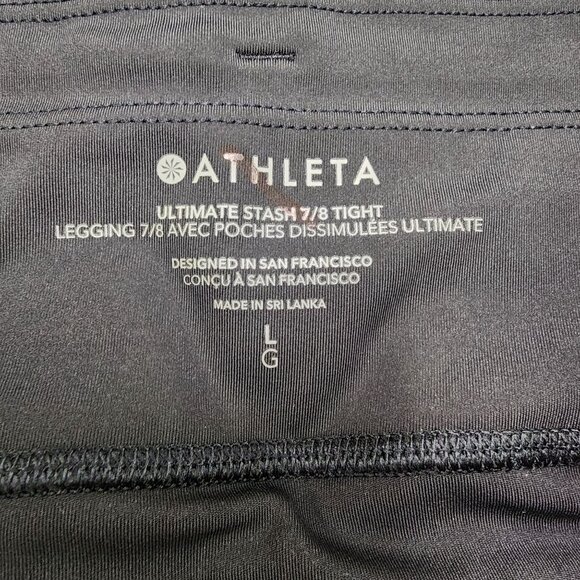 Athleta Ultimate Stash High Rise 7/8 Legging Black Large - Picture 6 of 8